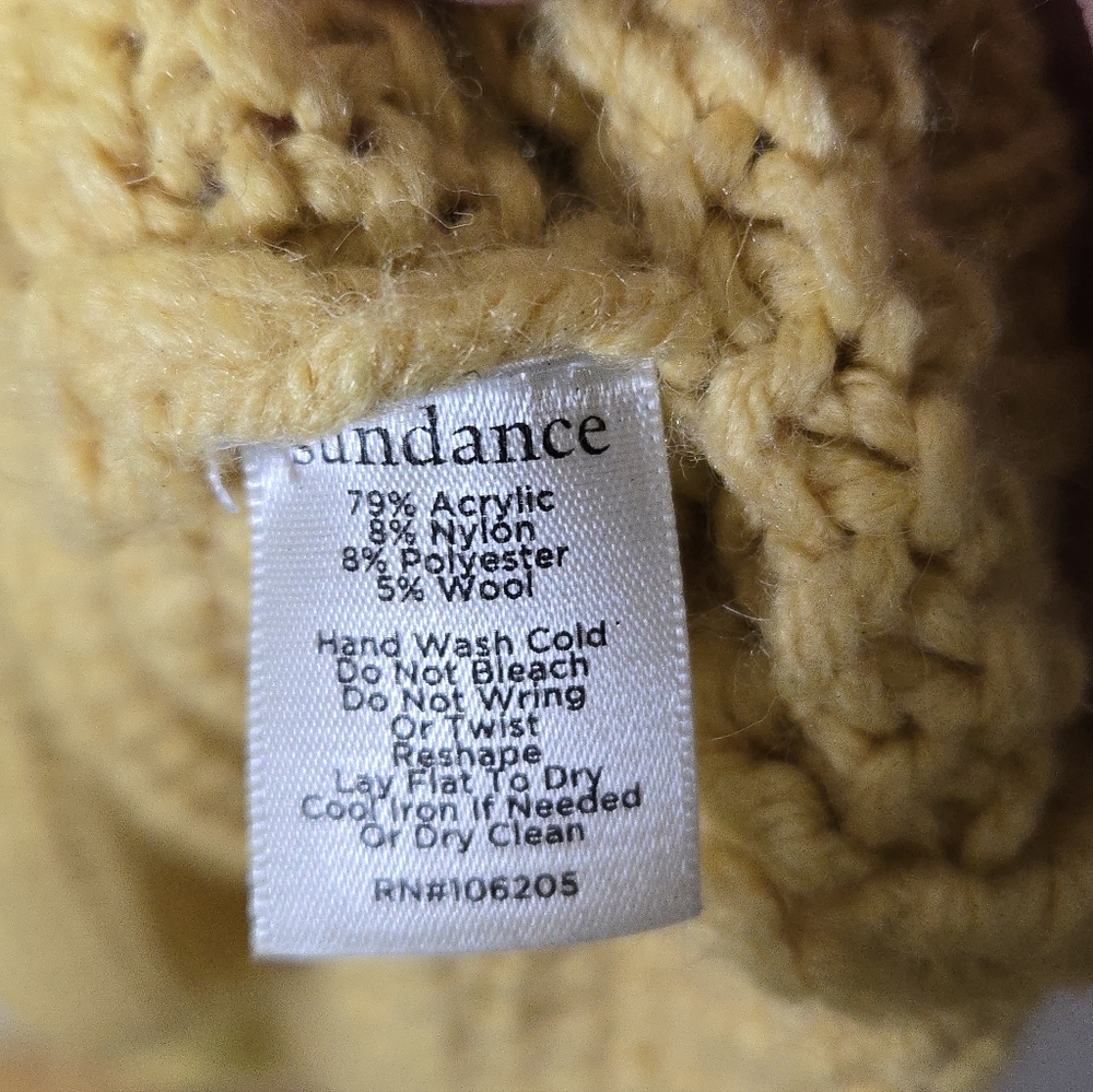 Sundance Yellow Multicolor Patterned Cardigan Fai… - image 3